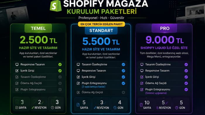 shopify ile profosyonel mağaza kurarım