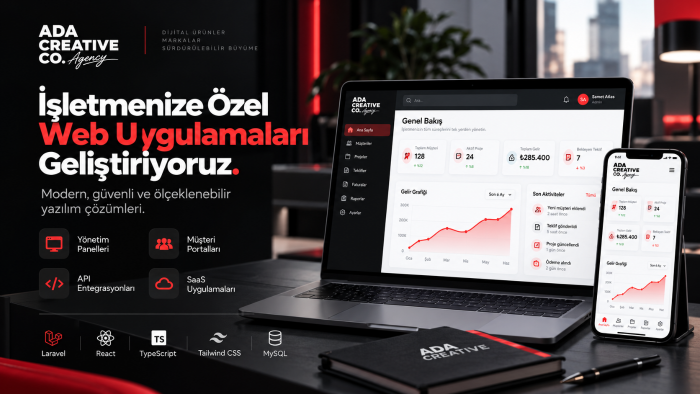 işletmenize özel web uygulamaları geliştiririm