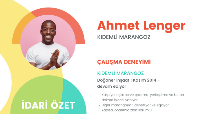sizi en iyi şekilde yansıtacak CV hazırlayabilirim