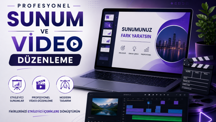 sunum hazırlarım ve video düzenleme yaparım