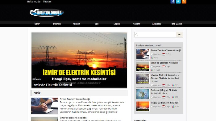 izmirdebugun.com sitesinde tanıtım yazısı yayınlarım