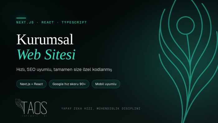 kurumsal web sitesi ve web tasarımını next.js ile yaparım