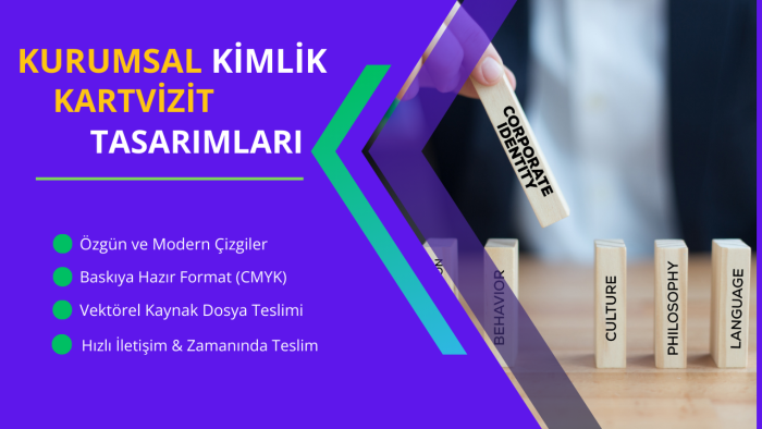 kurumsal, şık ve modern bir kurumsal kimlik oluştururum