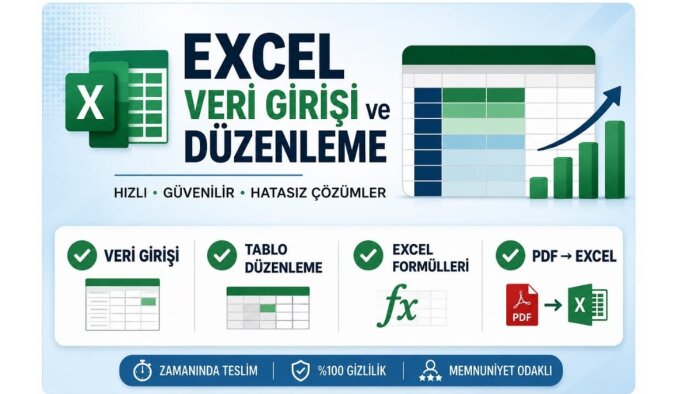 profesyonel Excel veri girişi ve düzenleme yaparım
