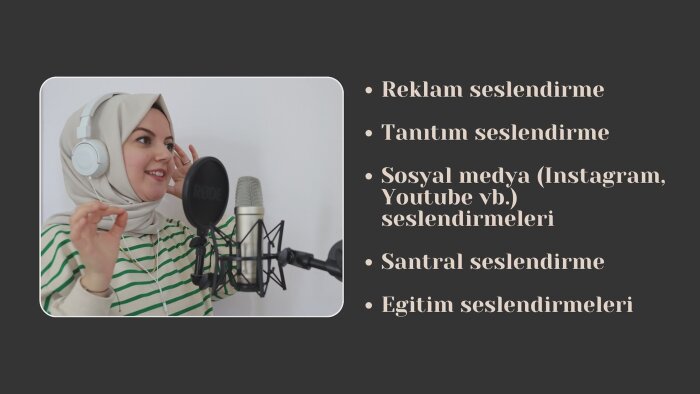  genç ve enerjik ses tonumla seslendirmelerinizi yapabilirim