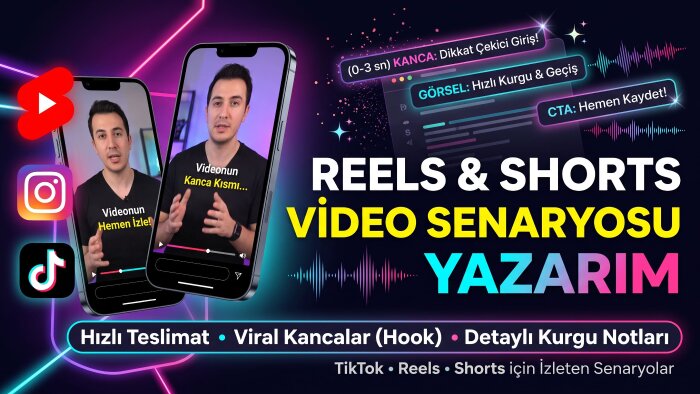Reels ve Shorts için etkili video senaryoları yazarım