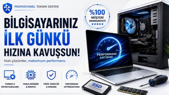bilgisayar ve laptop tamiri teknik destek veririm