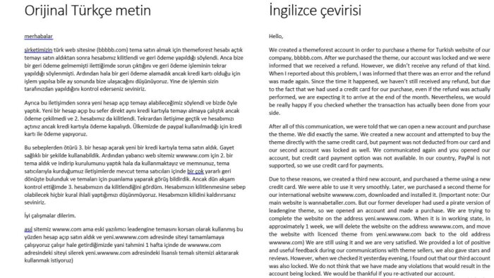 yazıları İngilizce-Türkçe çeviri hızlı teslimat yapabilirim