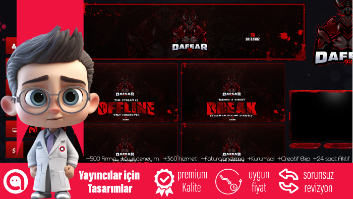 Twitch & Dlive yayıncıları için çalışmalar yaparım