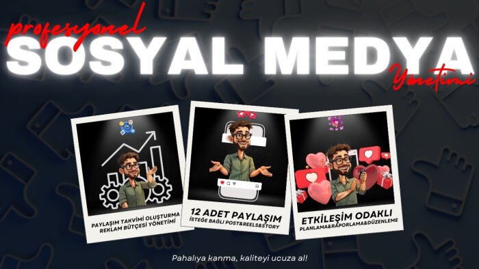 profesyonel bir şekilde sosyal medyanızı geliştirebilirim