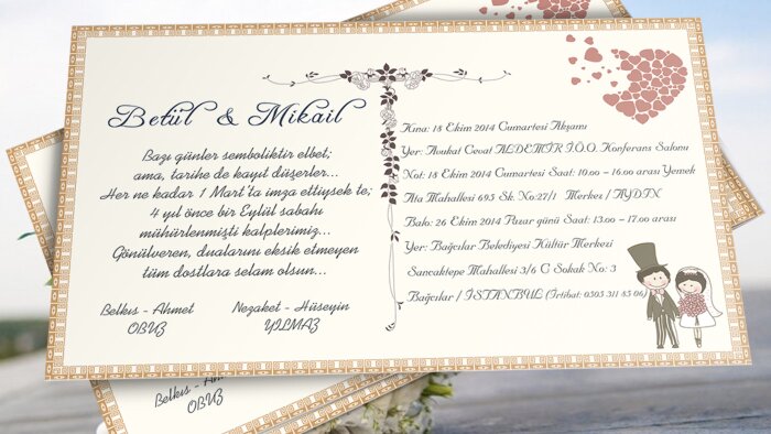 en özel günleriniz için davetiyenizi tasarlarım