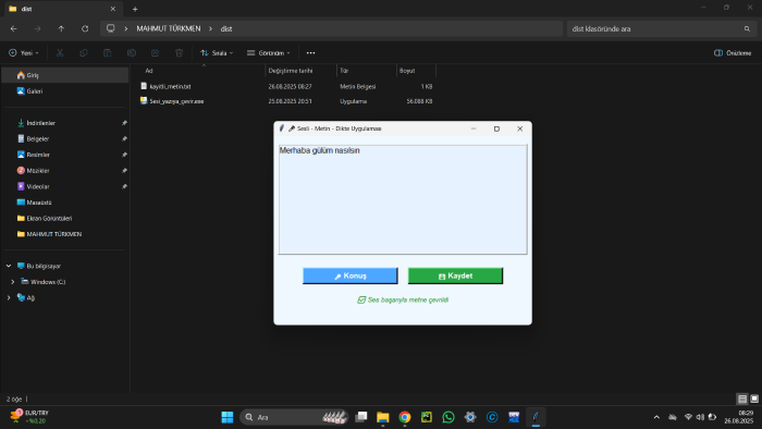 Python ile sesinizi yazıya çeviren uygulama yapabilirim