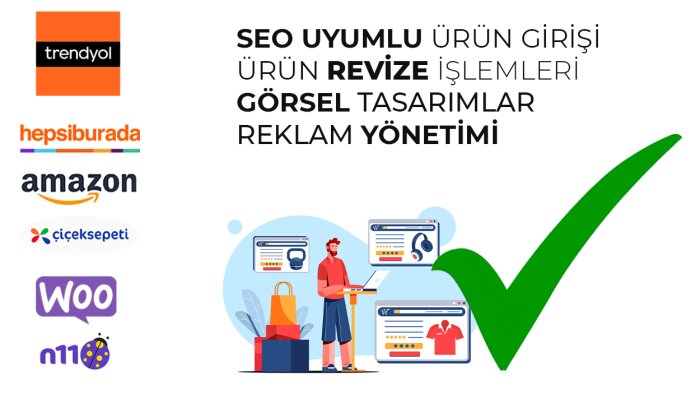 Trenydol vb. pazarla SEO uyumlu ürün girişi yaparım