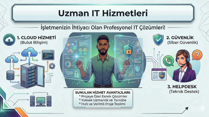 uçtan uca IT hizmeti veriyorum