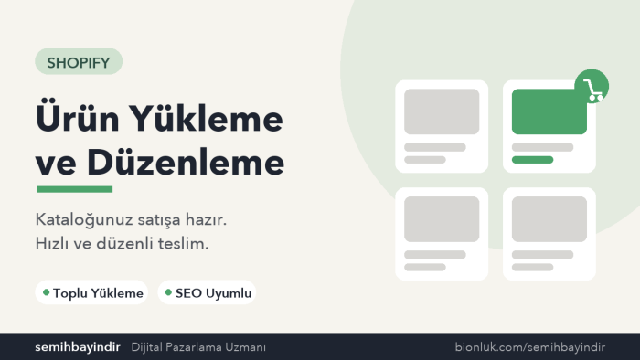 Shopify ürünlerinizi yükleyip CSV dosyanızı düzenlerim