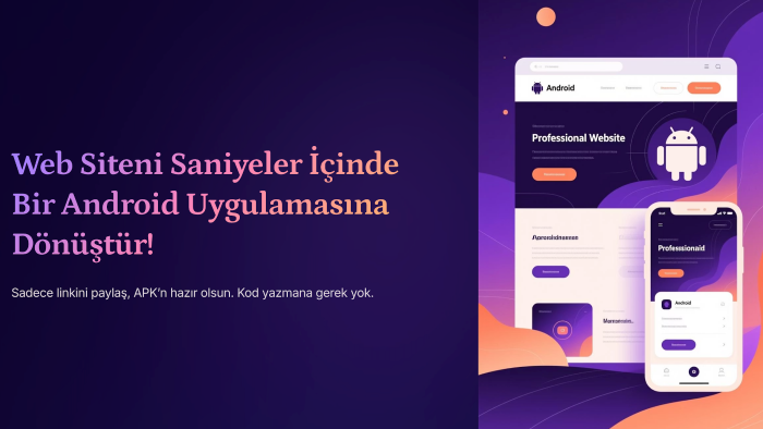 10dk içerisinde sitenizi mobil uygulama haline getirebilirim
