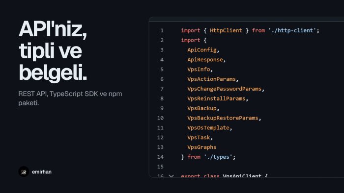Node.js ile REST API ve TypeScript SDK geliştiriyorum