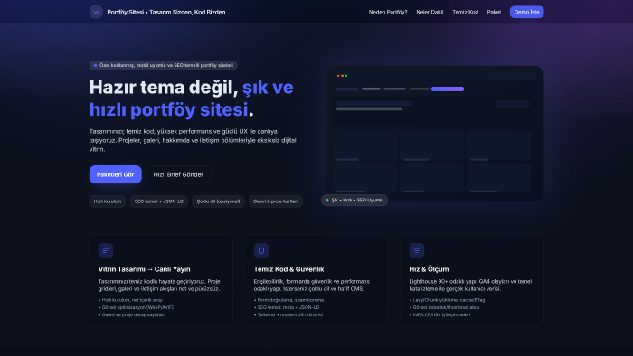 kişisel markanızı yansıtan özel portföy siteleri kodluyorum