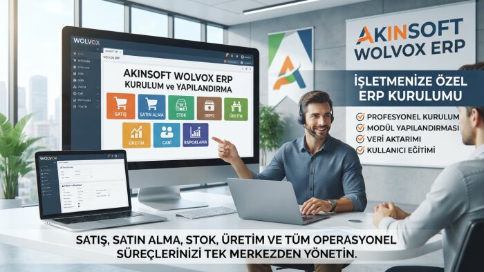 AKINSOFT WOLVOX ERP sisteminizi kurabilirim