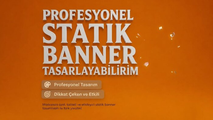 sizin için etkileyici statik banner tasarımı yapabilirim