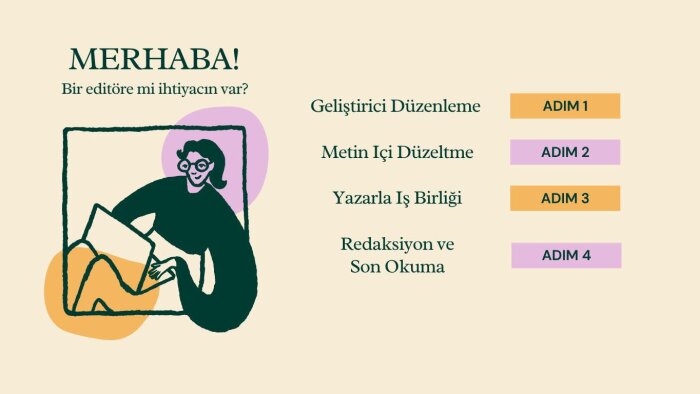basıma hazırlanan metinlerinizin editörlüğünü yaparım