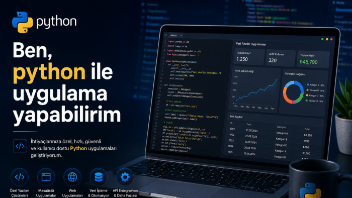 python ile uygulama yapabilirim