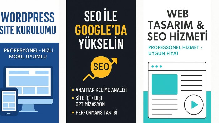 WordPress ile profesyonel ve SEO uyumlu web siteleri kurarım