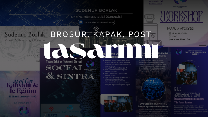 afişler ve kurumsal tasarımlar üretiyorum