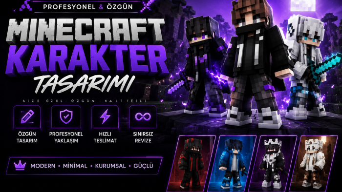 profesyonel ve özgün minecraft karakter tasarımı yapıyorum