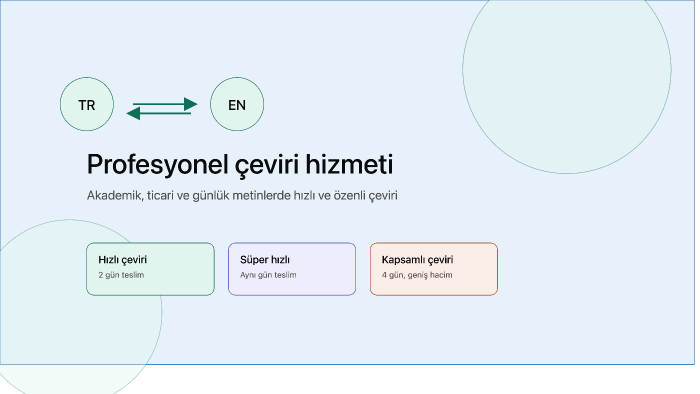 İngilizce-Türkçe çeviri yaparım