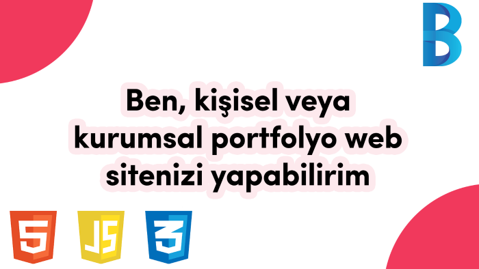 kişisel ya da kurumsal portfolyo web sitenizi yapabilirim