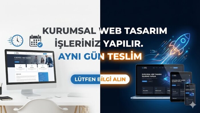 kurumsal web sitenizi aynı gün teslim yapabilirim