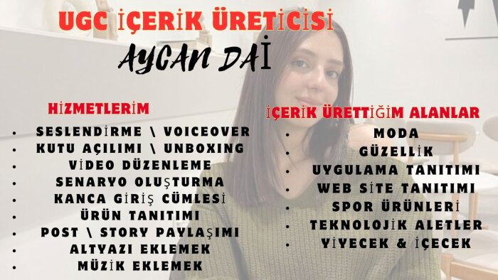 UGC etkili içeriklerle markanız için içerik üretirim