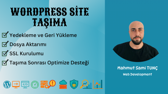 wordpress siteni güvenli şekilde taşır ve kurarım