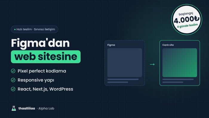 Figma ve XD tasarımınızı responsive siteye dönüştürürüm