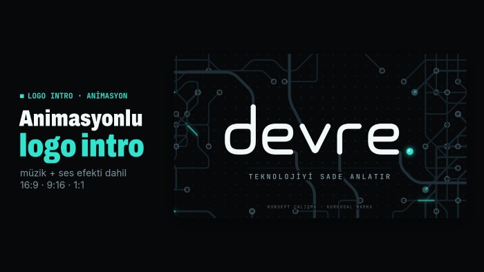 kanalınız ve markanız için animasyonlu logo intro yaparım