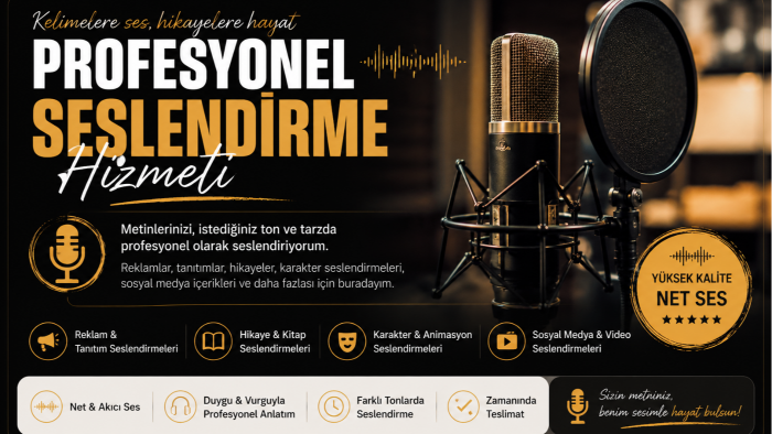 yaratıcı seslendirme üretirim