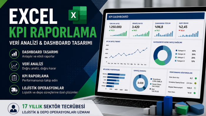 Excel KPI raporları ve dashboardlar hazırlarım