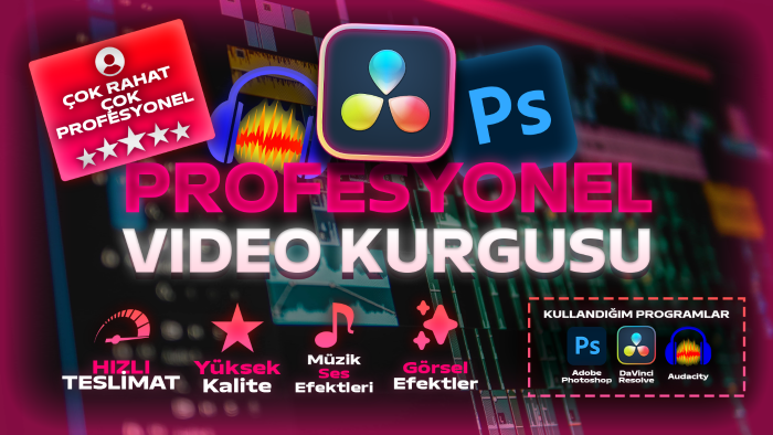 profesyonel şekilde YouTube videolarınızı kurgularım