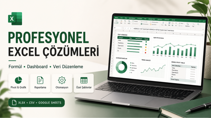 Excel formülleri kontrol paneli ve tablolar hazırlarım