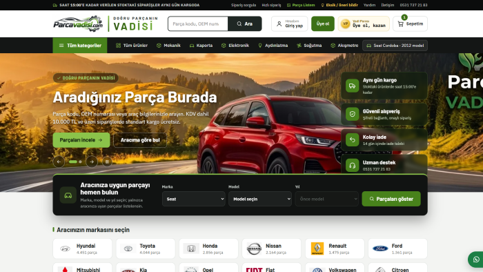 özel kodlama ile web sitenizi 1 hafta içinde hazırlarım