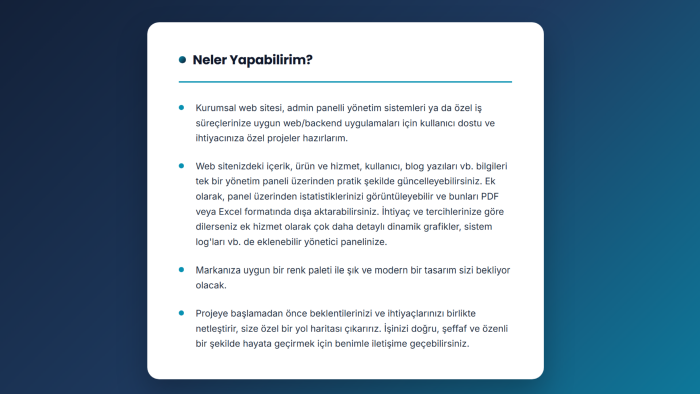 kurumsal web siteleri yaparım