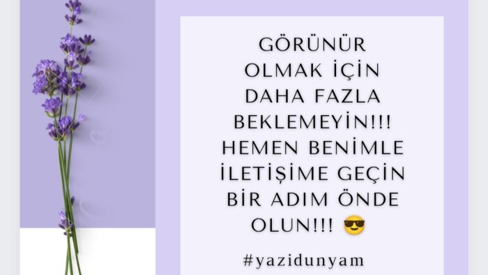 kurum ve ürün tanıtımlarınız için yazılar yazarım