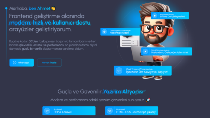 görsel tasarımları pikseli pikseline HTML/CSS'e dökerim