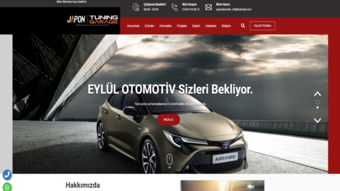 Şirketinize ve size özgü tasarımı olan web siteleri yaparım