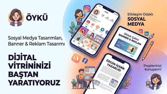 özgün içerik ve dikkat çekici görsel tasarımlar yaparım