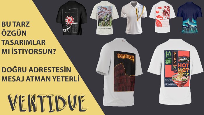 kıyafet üzerinde baskıya hazır özel tasarımlar yapabilirim