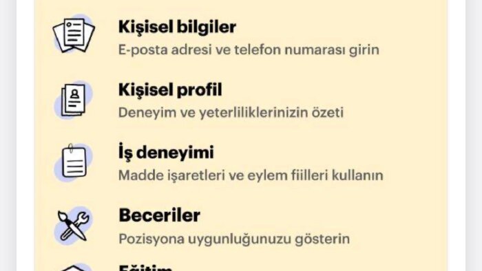 CV tasarlarım