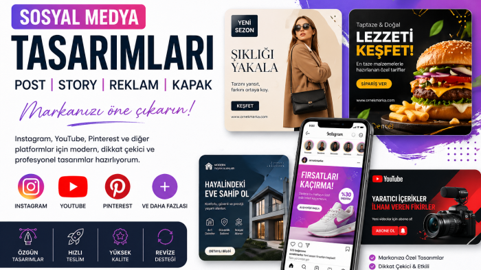 sosyal medya için dikkat çekici tasarımlar hazırlarım