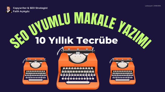 SEO uyumlu makaleler yazabilirim